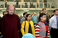One-minute silence for Bob Wade (1921-2008) at the Hastings Congress, 28 December 2008